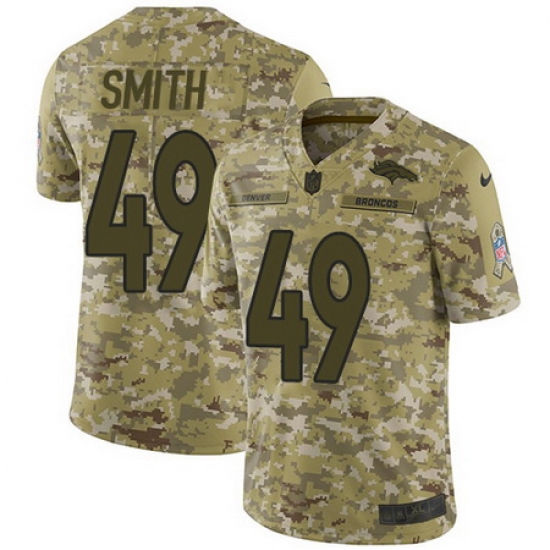 Nike Broncos #49 Dennis Smith Camo Mens Stitched NFL Limited 2018 Salute To Service Jersey Nike Broncos #49 Dennis Smith Camo Mens Stitched NFL Limited 2018 Salute To Service Jersey