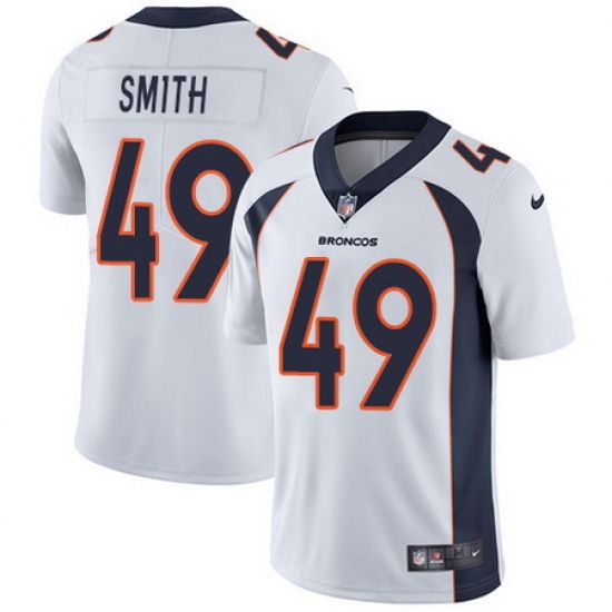 Nike Broncos #49 Dennis Smith White Mens Stitched NFL Vapor Untouchable Limited Jersey Nike Broncos #49 Dennis Smith White Mens Stitched NFL Vapor Untouchable Limited Jersey