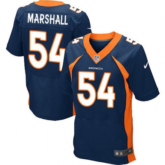 Nike Broncos #54 Brandon Marshall Navy Blue Alternate Mens Stitched NFL New Elite Jersey Nike Broncos #54 Brandon Marshall Navy Blue Alternate Mens Stitched NFL New Elite Jersey