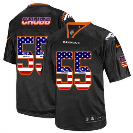 Nike Broncos #55 Bradley Chubb Black Mens Stitched NFL Elite USA Flag Fashion Jersey Nike Broncos #55 Bradley Chubb Black Mens Stitched NFL Elite USA Flag Fashion Jersey