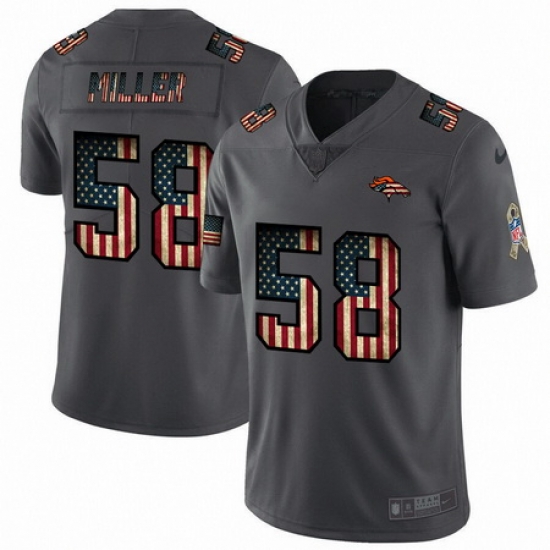 Nike Broncos 58 Von Miller 2019 Salute To Service USA Flag Fashion Limited Jersey Nike Broncos 58 Von Miller 2019 Salute To Service USA Flag Fashion Limited Jersey