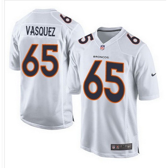 Nike Broncos #65 Louis Vasquez White Mens Stitched NFL Game Event Jersey Nike Broncos #65 Louis Vasquez White Mens Stitched NFL Game Event Jersey