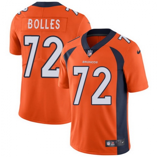 Nike Broncos #72 Garett Bolles Orange Team Color Mens Stitched NFL Vapor Untouchable Limited Jersey Nike Broncos #72 Garett Bolles Orange Team Color Mens Stitched NFL Vapor Untouchable Limited Jersey