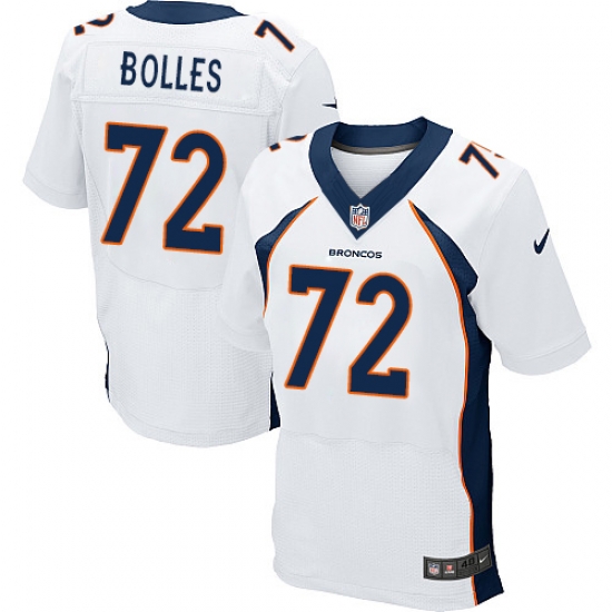 Nike Broncos #72 Garett Bolles White Mens Stitched NFL New Elite Jersey Nike Broncos #72 Garett Bolles White Mens Stitched NFL New Elite Jersey