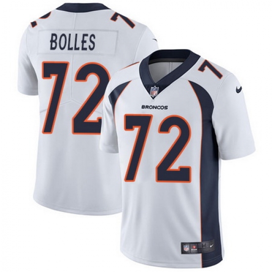 Nike Broncos #72 Garett Bolles White Mens Stitched NFL Vapor Untouchable Limited Jersey Nike Broncos #72 Garett Bolles White Mens Stitched NFL Vapor Untouchable Limited Jersey