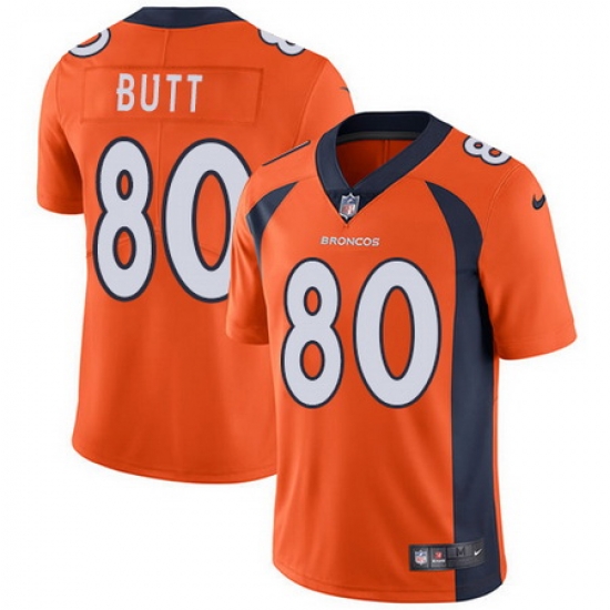 Nike Broncos #80 Jake Butt Orange Team Color Mens Stitched NFL Vapor Untouchable Limited Jersey Nike Broncos #80 Jake Butt Orange Team Color Mens Stitched NFL Vapor Untouchable Limited Jersey