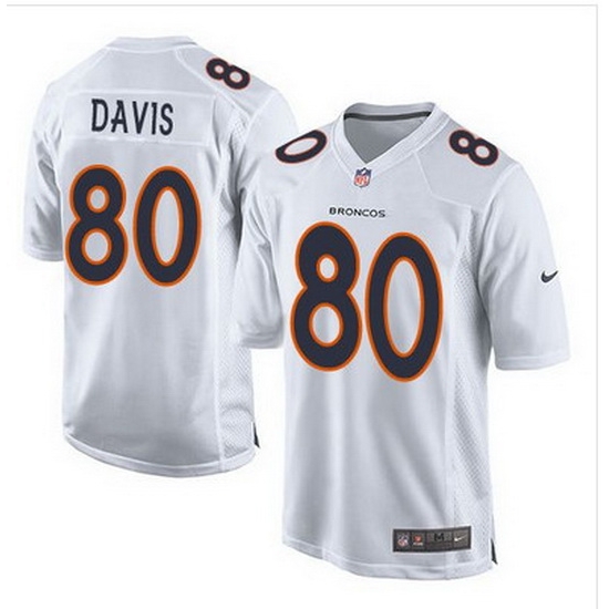 Nike Broncos #80 Vernon Davis White Mens Stitched NFL Game Event Jersey Nike Broncos #80 Vernon Davis White Mens Stitched NFL Game Event Jersey