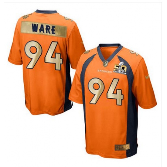 Nike Broncos #94 DeMarcus Ware Orange Team Color Mens Stitched NFL Game Super Bowl 50 Collection Jersey Nike Broncos #94 DeMarcus Ware Orange Team Color Mens Stitched NFL Game Super Bowl 50 Collection Jersey