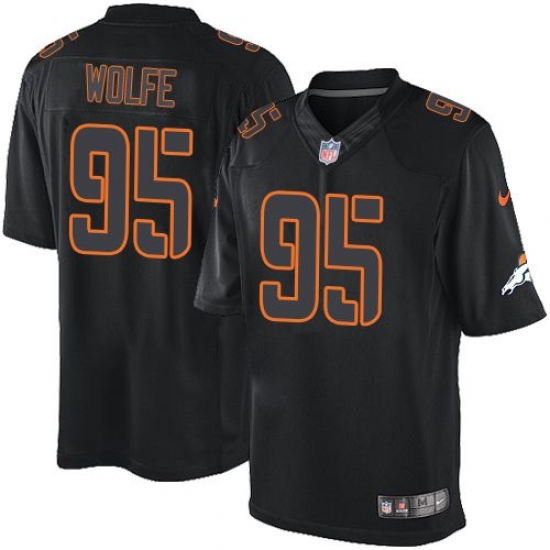 Nike Broncos #95 Derek Wolfe Black Mens Stitched NFL Impact Limited Jersey Nike Broncos #95 Derek Wolfe Black Mens Stitched NFL Impact Limited Jersey