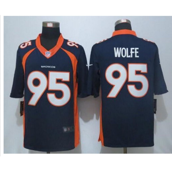 Nike Broncos #95 Derek Wolfe Navy Blue Alternate Mens Stitched NFL New Limited Jersey Nike Broncos #95 Derek Wolfe Navy Blue Alternate Mens Stitched NFL New Limited Jersey