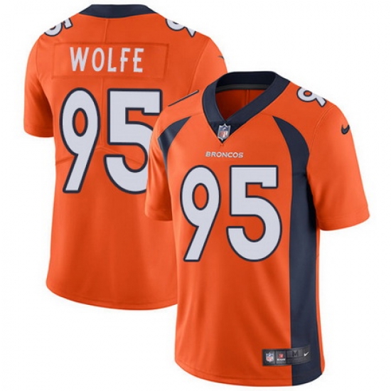 Nike Broncos #95 Derek Wolfe Orange Team Color Mens Stitched NFL Vapor Untouchable Limited Jersey Nike Broncos #95 Derek Wolfe Orange Team Color Mens Stitched NFL Vapor Untouchable Limited Jersey