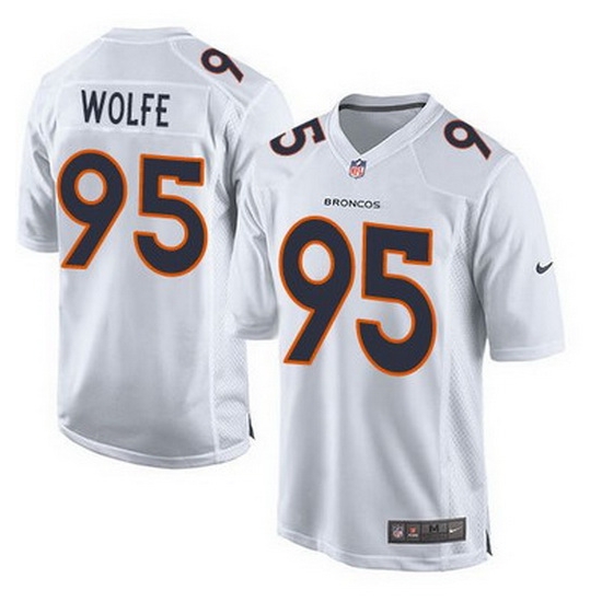 Nike Broncos #95 Derek Wolfe White Mens Stitched NFL Game Event Jersey Nike Broncos #95 Derek Wolfe White Mens Stitched NFL Game Event Jersey