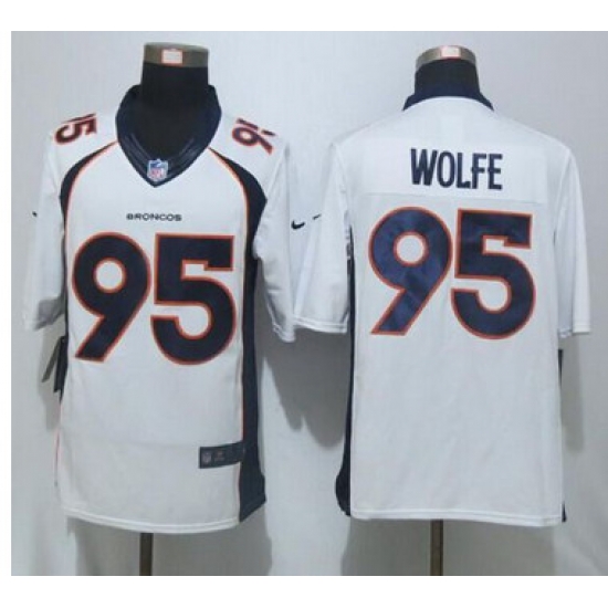 Nike Broncos #95 Derek Wolfe White Mens Stitched NFL New Limited Jersey Nike Broncos #95 Derek Wolfe White Mens Stitched NFL New Limited Jersey