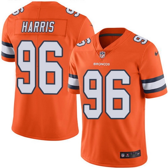 Nike Broncos 96 Shelby Harris Orange Men Stitched NFL Limited Rush Jersey Nike Broncos 96 Shelby Harris Orange Men Stitched NFL Limited Rush Jersey