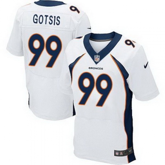 Nike Broncos #99 Adam Gotsis White Mens Stitched NFL New Elite Jersey Nike Broncos #99 Adam Gotsis White Mens Stitched NFL New Elite Jersey