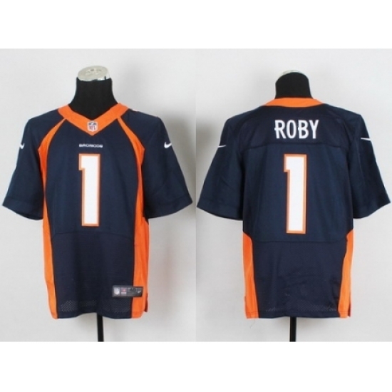 Nike Denver Broncos 1 Brandley Roby Blue Elite NFL Jersey Nike Denver Broncos 1 Brandley Roby Blue Elite NFL Jersey