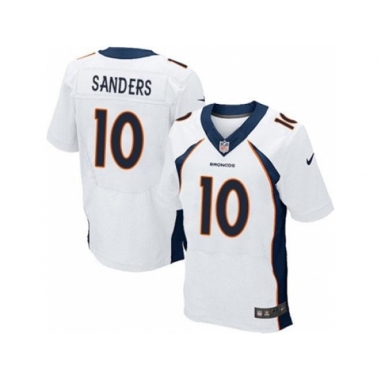 Nike Denver Broncos 10 Emmanuel Sanders White Elite NFL Jersey Nike Denver Broncos 10 Emmanuel Sanders White Elite NFL Jersey