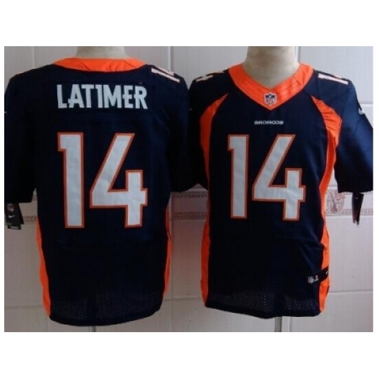 Nike Denver Broncos 14 Cody Latimer Blue Elite NFL Jersey Nike Denver Broncos 14 Cody Latimer Blue Elite NFL Jersey