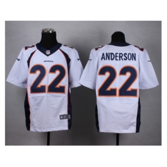 Nike Denver Broncos 22 C.J. Anderson white Elite NFL Jersey Nike Denver Broncos 22 C.J. Anderson white Elite NFL Jersey