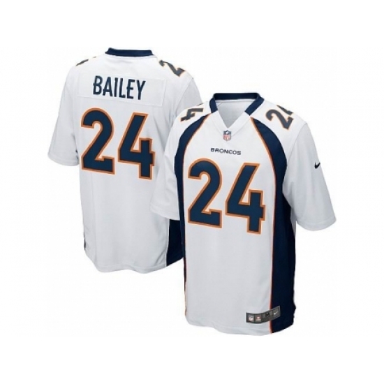 Nike Denver Broncos 24 Champ Bailey White Game NFL Jersey Nike Denver Broncos 24 Champ Bailey White Game NFL Jersey