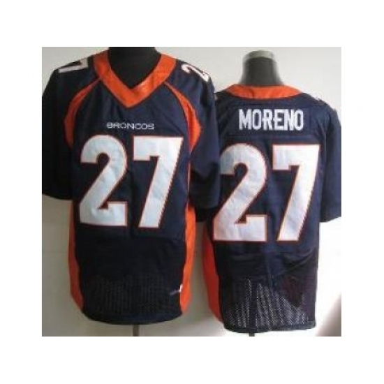Nike Denver Broncos 27 Knowshon Moreno Blue Elite NFL Jersey