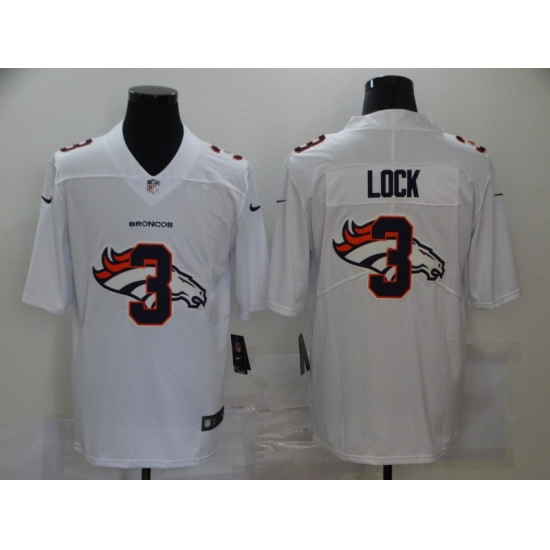 Nike Denver Broncos 3 Drew Lock White Shadow Logo Limited Jersey Nike Denver Broncos 3 Drew Lock White Shadow Logo Limited Jersey
