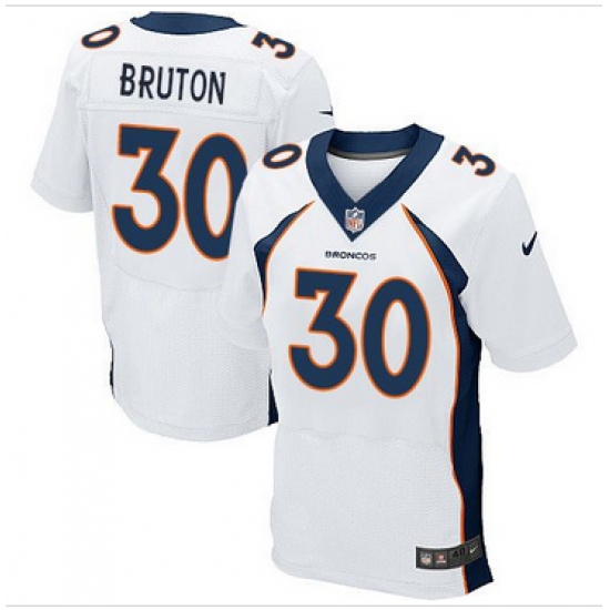 Nike Denver Broncos #30 David Bruton White Mens Stitched NFL New Elite Jersey Nike Denver Broncos #30 David Bruton White Mens Stitched NFL New Elite Jersey