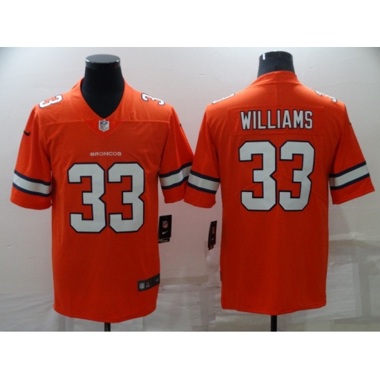 Nike Denver Broncos 33 Javonte Williams Orange Color Rush Limited Jersey Nike Denver Broncos 33 Javonte Williams Orange Color Rush Limited Jersey