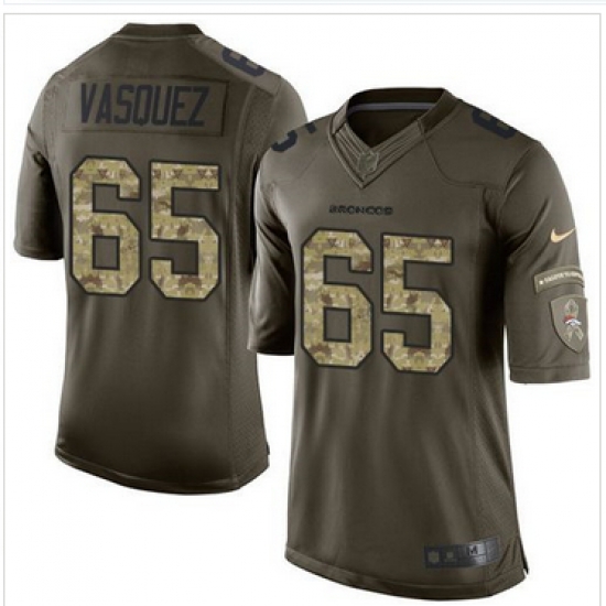 Nike Denver Broncos #65 Louis Vasquez Green Men 27s Stitched NFL Limited Salute To Service Jersey Nike Denver Broncos #65 Louis Vasquez Green Men 27s Stitched NFL Limited Salute To Service Jersey