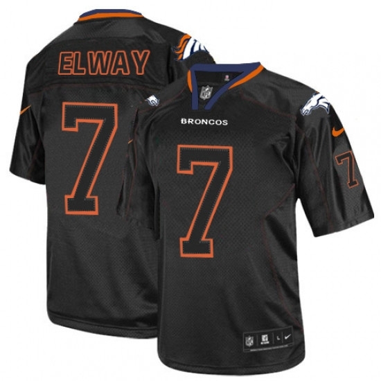Nike Denver Broncos 7 John Elway Lights Out Black Elite NFL Jersey Nike Denver Broncos 7 John Elway Lights Out Black Elite NFL Jersey