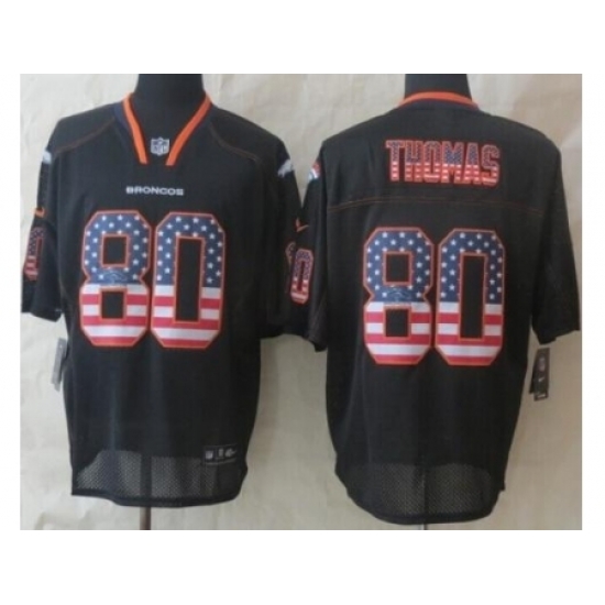 Nike Denver Broncos 80 Julius Thomas Black Elite USA Flag Fashion NFL Jersey Nike Denver Broncos 80 Julius Thomas Black Elite USA Flag Fashion NFL Jersey