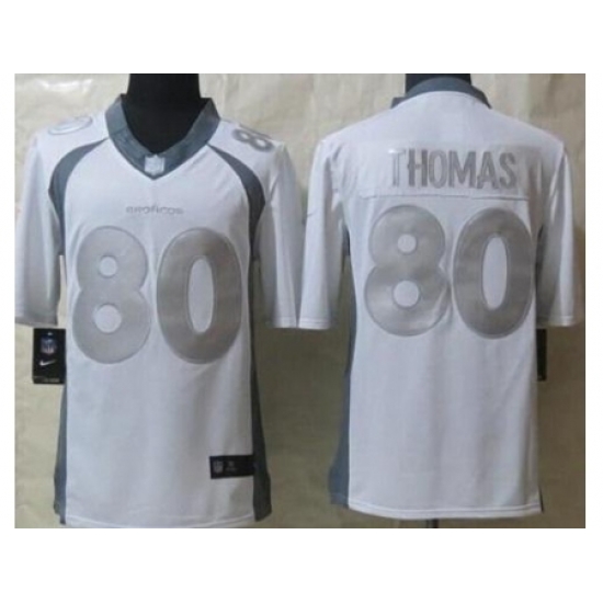 Nike Denver Broncos 80 Julius Thomas White Game Platinum NFL Jersey Nike Denver Broncos 80 Julius Thomas White Game Platinum NFL Jersey