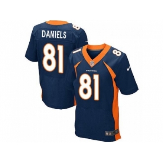 Nike Denver Broncos 81 Owen Daniels blue Elite NFL Jersey Nike Denver Broncos 81 Owen Daniels blue Elite NFL Jersey