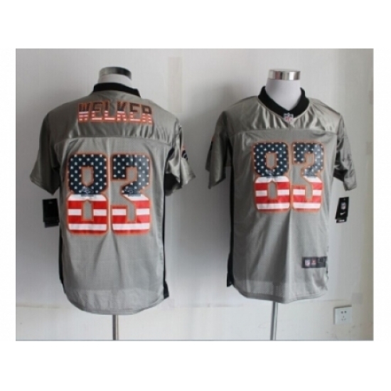 Nike Denver Broncos 83 Wes Welker Grey Elite USA Flag Fashion NFL Jersey Nike Denver Broncos 83 Wes Welker Grey Elite USA Flag Fashion NFL Jersey