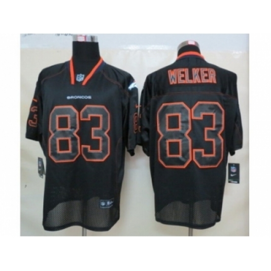 Nike Denver Broncos 83 Wes Welker black Elite lights out NFL Jersey Nike Denver Broncos 83 Wes Welker black Elite lights out NFL Jersey