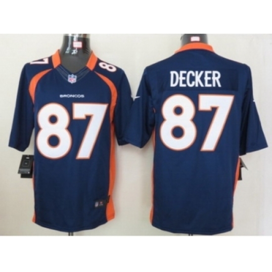 Nike Denver Broncos 87 Eric Decker Blue Limited NFL Jersey Nike Denver Broncos 87 Eric Decker Blue Limited NFL Jersey