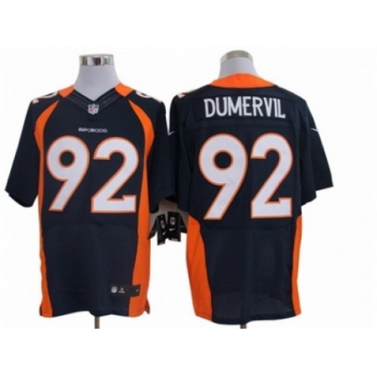 Nike Denver Broncos 92 Elvis Dumervil Blue Elite NFL Jersey Nike Denver Broncos 92 Elvis Dumervil Blue Elite NFL Jersey