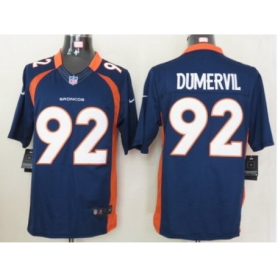 Nike Denver Broncos 92 Elvis Dumervil Blue Limited NFL Jersey Nike Denver Broncos 92 Elvis Dumervil Blue Limited NFL Jersey