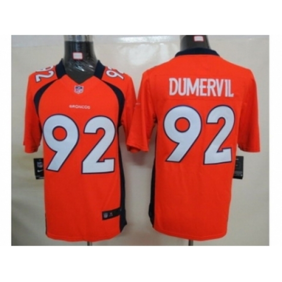 Nike Denver Broncos 92 Elvis Dumervil Orange Limited NFL Jersey Nike Denver Broncos 92 Elvis Dumervil Orange Limited NFL Jersey