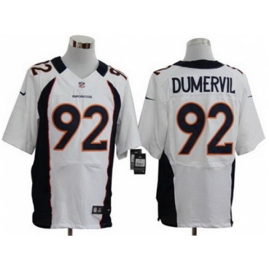 Nike Denver Broncos 92 Elvis Dumervil White Elite NFL Jersey Nike Denver Broncos 92 Elvis Dumervil White Elite NFL Jersey