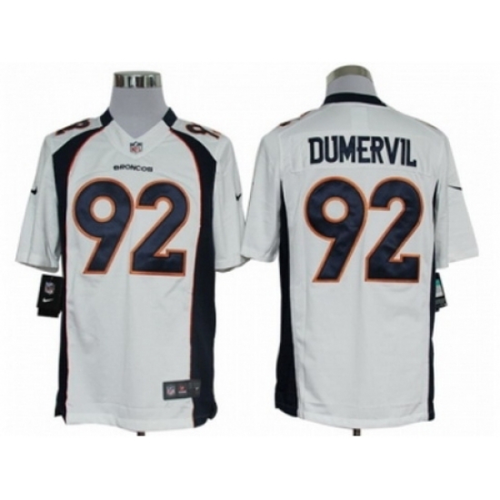 Nike Denver Broncos 92 Elvis Dumervil White Limited NFL Jersey Nike Denver Broncos 92 Elvis Dumervil White Limited NFL Jersey