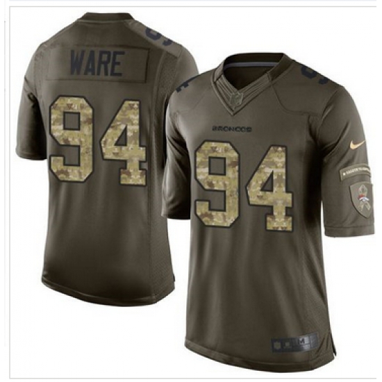 Nike Denver Broncos #94 DeMarcus Ware Green Men 27s Stitched NFL Limited Salute To Service Jersey Nike Denver Broncos #94 DeMarcus Ware Green Men 27s Stitched NFL Limited Salute To Service Jersey