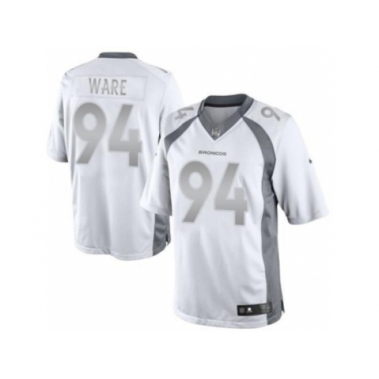 Nike Denver Broncos 94 DeMarcus Ware White Limited Platinum NFL Jersey Nike Denver Broncos 94 DeMarcus Ware White Limited Platinum NFL Jersey