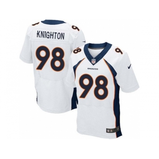 Nike Denver Broncos 98 Terrance Knighton White Elite NFL Jersey Nike Denver Broncos 98 Terrance Knighton White Elite NFL Jersey
