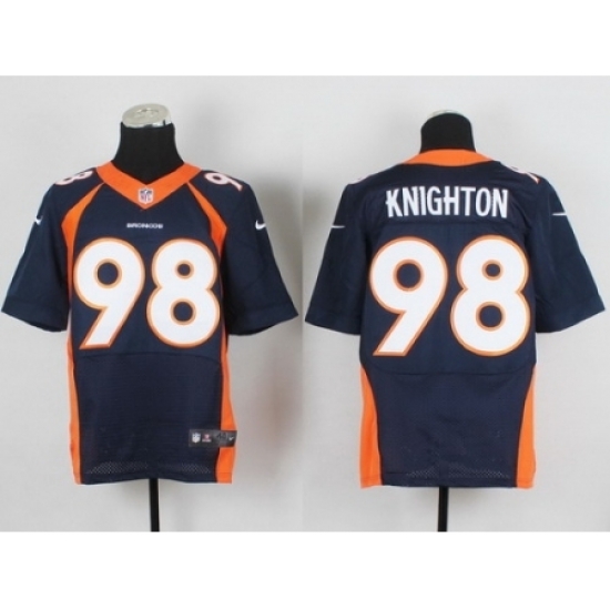 Nike Denver Broncos 98 Terrance Knighton blue Elite NFL Jersey Nike Denver Broncos 98 Terrance Knighton blue Elite NFL Jersey