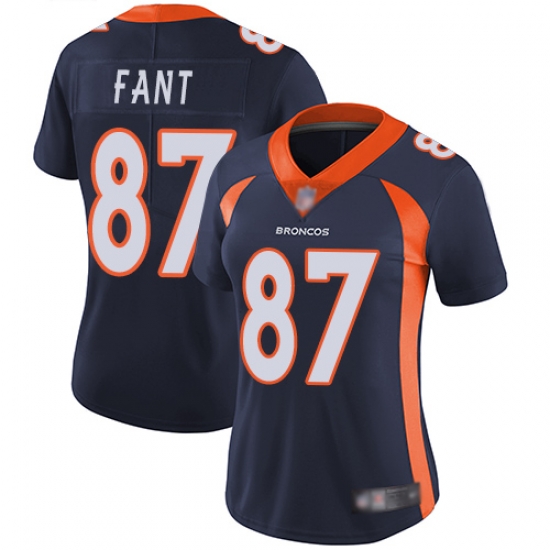 Broncos 87 Noah Fant Blue Alternate Women Stitched Football Vapor Untouchable Limited Jersey Broncos 87 Noah Fant Blue Alternate Women Stitched Football Vapor Untouchable Limited Jersey