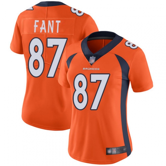 Broncos 87 Noah Fant Orange Team Color Women Stitched Football Vapor Untouchable Limited Jersey Broncos 87 Noah Fant Orange Team Color Women Stitched Football Vapor Untouchable Limited Jersey
