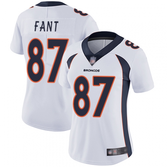 Broncos 87 Noah Fant White Women Stitched Football Vapor Untouchable Limited Jersey Broncos 87 Noah Fant White Women Stitched Football Vapor Untouchable Limited Jersey