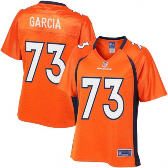 Denver Broncos #73 Garcia Orange Team Color Women Stitched NFL New Elite Jersey Denver Broncos #73 Garcia Orange Team Color Women Stitched NFL New Elite Jersey