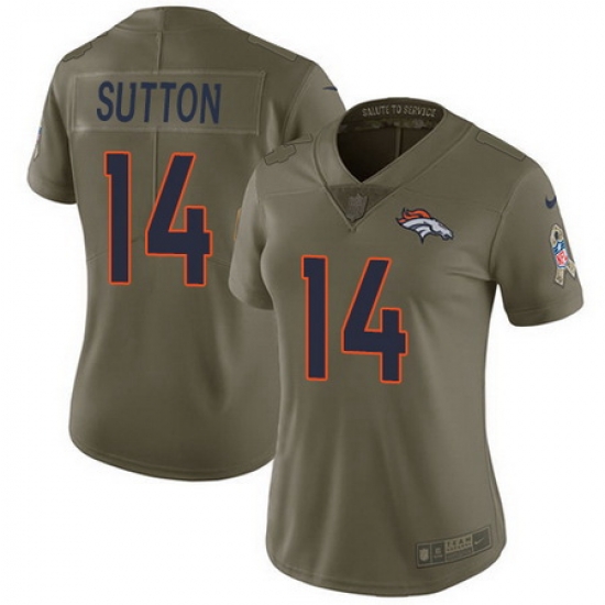 Nike Broncos #14 Courtland Sutton Olive Womens Stitched NFL Limited 2017 Salute to Service Jersey Nike Broncos #14 Courtland Sutton Olive Womens Stitched NFL Limited 2017 Salute to Service Jersey